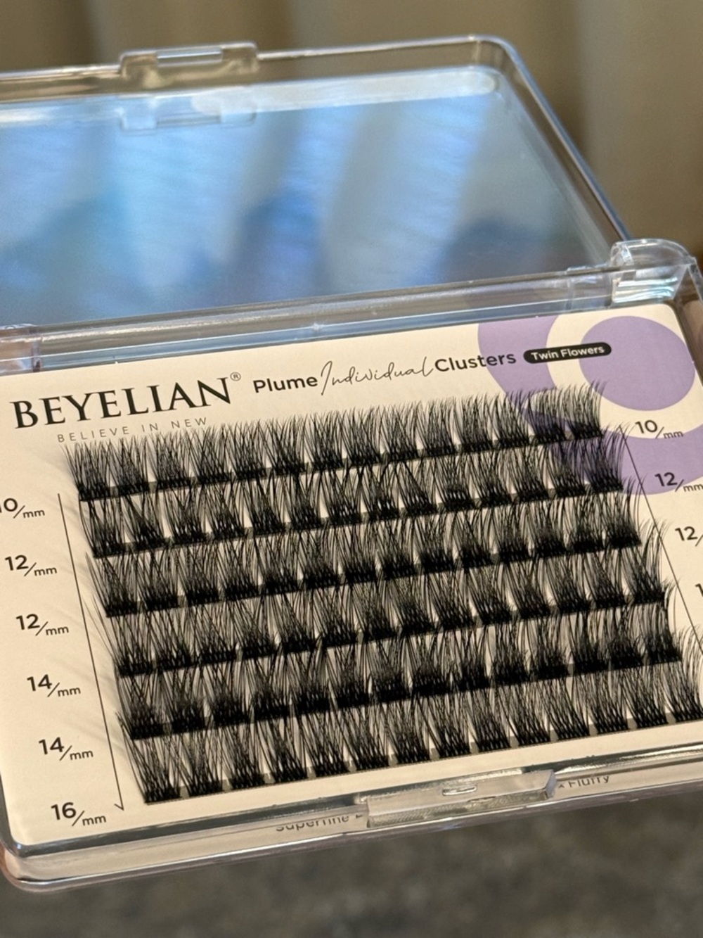 Beyelian Plume Individual Cluster Lashes Mix Tray (10–16mm) NEW